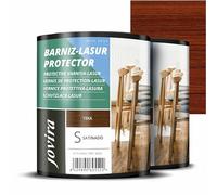 JOVIRA PINTURAS BARNIZ-LASUR Protector Satinado al Agua. Protege, decora y embellece todo tipo de madera. (2x750 Mililitros, Teka) E-8-2