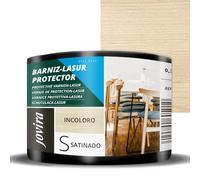 JOVIRA PINTURAS BARNIZ-LASUR Protector Satinado al Agua. Protege, decora y embellece todo tipo de madera. (375 Mililitros, Incoloro) E-1
