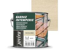 JOVIRA PINTURAS Barniz Madera Intemperie |2,3 L|Decora y embellece todo tipo de maderas al exterior, mesas, sillas, muebles, barcos, terrazas. (2,3 Litros, Mate)