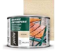 JOVIRA PINTURAS Barniz Madera Intemperie |375 ml| Decora y embellece todo tipo de maderas al exterior, mesas, sillas, muebles, barcos, terrazas. (375 Mililitros, Brillante) K-39