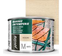 JOVIRA PINTURAS Barniz Madera Intemperie |375 ml| Decora y embellece todo tipo de maderas al exterior, mesas, sillas, muebles, barcos, terrazas. (375 Mililitros, Mate) K-19
