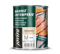 JOVIRA PINTURAS Barniz Madera Intemperie |750 ml| Decora y embellece todo tipo de maderas al exterior, mesas, sillas, muebles, barcos, terrazas. (750 Mililitros, Mate) K-20