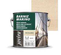 JOVIRA PINTURAS Barniz Marino. Para madera exterior-interior, incoloro-transparente. Especial resistencia en ambientes marinos. (2,3 Litros, Mate) K-52