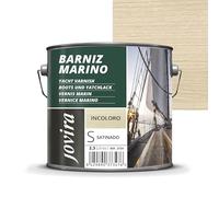 JOVIRA PINTURAS Barniz Marino. Para madera exterior-interior, incoloro-transparente. Especial resistencia en ambientes marinos. (2,3 Litros, Satinado) K-49