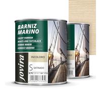JOVIRA PINTURAS Barniz Marino. Para madera exterior-interior, incoloro-transparente. Especial resistencia en ambientes marinos. (2x750 Mililitros, Satinado) K-50-2