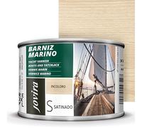 JOVIRA PINTURAS Barniz Marino. Para madera exterior-interior, incoloro-transparente. Especial resistencia en ambientes marinos. (375 Mililitros, Satinado)