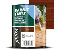 JOVIRA PINTURAS Barniz Tinte Brillante al Agua, acabado Brillo. Especial para teñir y barnizar maderas. (750 Mililitros, Teka) E-29