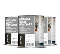 JOVIRA PINTURAS Cubremanchas de grasas, nicotina, humos, bolígrafo, café, etc. en paredes y techos. Pintura especial para cubrir definitivamente las manchas difíciles. (3x750 Mililitros)