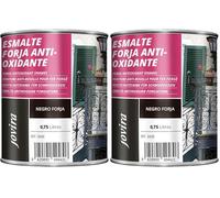 JOVIRA PINTURAS Esmalte Forja Antioxidante al Disolvente | 750 ml | Protección y decoración sobre hierro. (750 Mililitros, Negro Forja) F-55C (Paquete de 2)