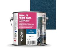 JOVIRA PINTURAS Esmalte Forja Antioxidante al Disolvente. Protección y decoración sobre hierro. (2,3 Litros, Azul Pavonado)