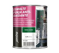 JOVIRA PINTURAS Esmalte Forja Antioxidante al Disolvente. Protección y decoración sobre hierro. (750 Mililitros, Verde Acero)
