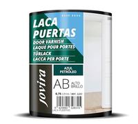 JOVIRA PINTURAS Esmalte Laca Puertas al Agua 750ML Alto Brillo, Renueva y decora las puertas y muebles de madera (750 Mililitros,Azul Petróleo)