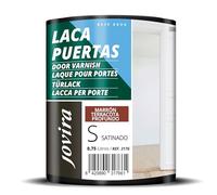 JOVIRA PINTURAS Esmalte Laca Puertas al Agua 750ML Satinado, Renueva y decora las puertas y muebles de madera (750 Mililitros, Marrón Terracota Profundo) -T