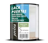 JOVIRA PINTURAS Esmalte Laca Puertas al Agua 750ML Satinado, Renueva y decora las puertas y muebles de madera (750 Mililitros, Verde Oliva Claro) -T