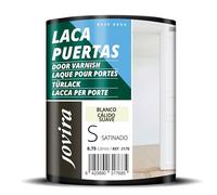 JOVIRA PINTURAS Esmalte Laca Puertas al Agua 750ML Satinado, Renueva y decora las puertas y muebles de madera (750 Mililitros, Blanco Cálido Suave) -T