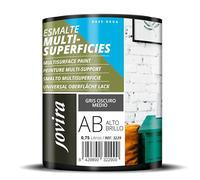 JOVIRA PINTURAS Esmalte Multisuperficies al Agua Alto Brillo. Decora y protege superficies de difícil adherencia. (750 Mililitros, Gris oscuro medio) -T