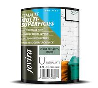 JOVIRA PINTURAS Esmalte Multisuperficies al Agua, Ultramate. Decora y protege superficies de difícil adherencia. (750 Mililitros, Verde grisáceo medio) -T