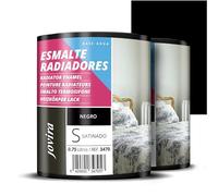 JOVIRA PINTURAS Esmalte Radiadores al Agua. Decora y protege toda clase de radiadores por agua y tuberías de calefacción (2x750 Mililitros, Negro) F-81-2