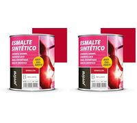 JOVIRA PINTURAS Esmalte Sintético Antioxidante. Esmalte directo sobre oxido. Para la protección y decoración de superficies de madera, hierro y acero. Brillante (750 Mililitros, Bermellon)