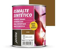 JOVIRA PINTURAS Esmalte Sintético Antioxidante. Esmalte directo sobre oxido. Para la protección y decoración de superficies de madera, hierro y acero. Brillante (750 Mililitros, Ocre)