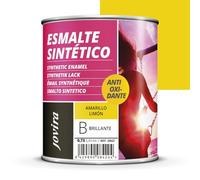 JOVIRA PINTURAS Esmalte Sintético Antioxidante. Esmalte directo sobre oxido. Para la protección y decoración de superficies de madera, hierro y acero. Brillante (750 Mililitros, Amarillo Limon)
