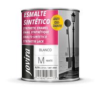 JOVIRA PINTURAS Esmalte Sintético Antioxidante. Esmalte directo sobre oxido. Para la protección y decoración de superficies de madera, hierro y acero. Mate (750 Mililitros, Blanco)