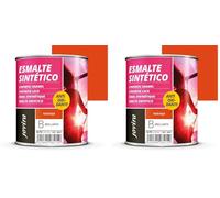 JOVIRA PINTURAS Esmalte Sintético Antioxidante. Esmalte directo sobre oxido. Para la protección y decoración de superficies de madera, hierro y acero. Brillante (750 Mililitros, Naranja)