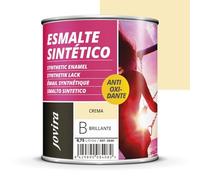 JOVIRA PINTURAS Esmalte Sintético Antioxidante. Esmalte directo sobre oxido. Para la protección y decoración de superficies de madera, hierro y acero. Brillante (750 Mililitros, Crema)
