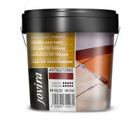 JOVIRA PINTURAS Impermeabilizante Antigoteras, -11 KG- Terraza Antigoteras Caucho Elástica, pintura de terrazas, evita filtraciones en todo tipo de cubiertas y terrazas. (11 Kg, Rojo) A-49C