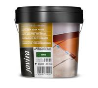 JOVIRA PINTURAS Impermeabilizante Antigoteras, -11 KG- Terraza Antigoteras Caucho Elástica, pintura de terrazas, evita filtraciones en todo tipo de cubiertas y terrazas. (11 Kg, Verde) A-42C