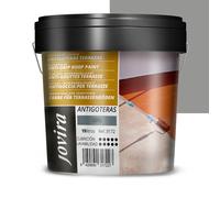 JOVIRA PINTURAS Impermeabilizante Antigoteras, Terraza Antigoteras Caucho Elástica, pintura de terrazas, evita filtraciones en todo tipo de cubiertas y terrazas. (15 Litros, Gris)