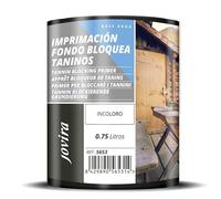 JOVIRA PINTURAS Imprimación Fondo Bloquea Taninos. Imprimación incolora al agua especial para bloquear las manchas producidas por los taninos en las maderas (750 Mililitros) B-34