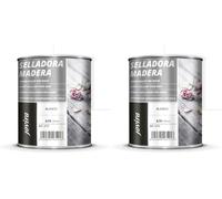 JOVIRA PINTURAS Imprimación Madera Selladora. Imprimación Sintética Blanca. (750 Mililitros) (Paquete de 2)