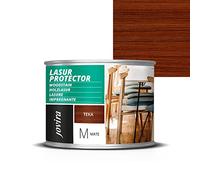 JOVIRA PINTURAS Lasur Protector Mate. Protege, decora y embellece todo tipo de madera (375 Mililitros, Teka) G-12