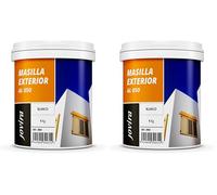 JOVIRA PINTURAS Masilla para exteriores. Especial para enlucido de paredes y fachadas de cemento, ladrillo, hormigón, pinturas plásticas, etc. Lista al uso. (1 Kg) (Paquete de 2)