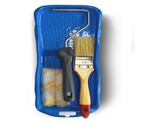 JOVIRA PINTURAS Mini Kit de Pintura para Paredes - 2 Rodillos Antigota, Cubeta, Varilla y Pincel - Para Interior y Exterior - Ideal para Paredes, Techos y Fachadas