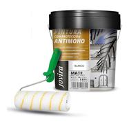 JOVIRA PINTURAS Pintura Antimoho Blanco | 6 Kilos |, Evita el moho, resistente a la aparición de moho en paredes + Rodillo antigota 22 cm (4 Litros + Rodillo antigota 22 cm)