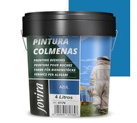 JOVIRA PINTURAS Pintura Colmenas al Agua, acabado Mate. Especial para Apicultura. Protege el interior y exterior de la colmena. (4 Litros, Azul) A-56B