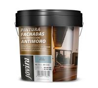 JOVIRA PINTURAS PINTURA FACHADAS ANTIMOHO. Repelente al agua, impermeable y anti fisuras. (15 Litros, Azul Humo)