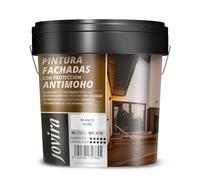 JOVIRA PINTURAS PINTURA FACHADAS ANTIMOHO. Repelente al agua, impermeable y anti fisuras. (15 Litros, Blanco Nube)