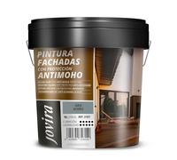 JOVIRA PINTURAS PINTURA FACHADAS ANTIMOHO. Repelente al agua, impermeable y anti fisuras. (15 Litros, Gris Acero)