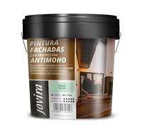 JOVIRA PINTURAS PINTURA FACHADAS ANTIMOHO. Repelente al agua, impermeable y anti fisuras. (15 Litros, Verde Agua)