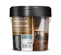 JOVIRA PINTURAS PINTURA FACHADAS ANTIMOHO. Repelente al agua, impermeable y anti fisuras. (4 Litros, Azul Humo)