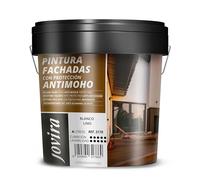 JOVIRA PINTURAS PINTURA FACHADAS ANTIMOHO. Repelente al agua, impermeable y anti fisuras. (4 Litros, Blanco Lino)