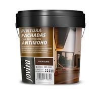 JOVIRA PINTURAS PINTURA FACHADAS ANTIMOHO. Repelente al agua, impermeable y anti fisuras. (4 Litros, Chocolate)