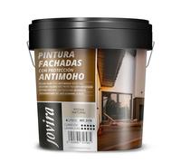 JOVIRA PINTURAS PINTURA FACHADAS ANTIMOHO. Repelente al agua, impermeable y anti fisuras. (4 Litros, Piedra Natural)