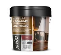 JOVIRA PINTURAS PINTURA FACHADAS ANTIMOHO. Repelente al agua, impermeable y anti fisuras. (4 Litros, Teja)