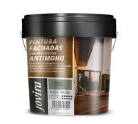 JOVIRA PINTURAS PINTURA FACHADAS ANTIMOHO. Repelente al agua, impermeable y anti fisuras. (4 Litros, Verde Salvia)