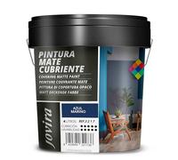 JOVIRA PINTURAS Pintura Mate Cubriente | 24 colores | Pintura interior-exterior con excelente poder cubriente. (4 Litros, Azul Marino)-T