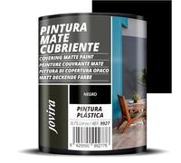 JOVIRA PINTURAS Pintura Mate Cubriente | 750 ml |Colores | Pintura interior-exterior con excelente poder cubriente. (750 Mililitros, Negro) B-7